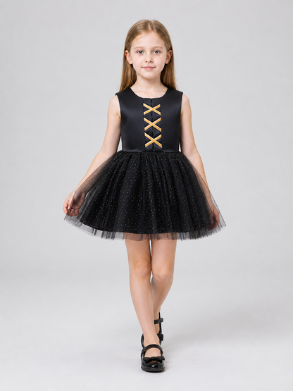 Children's Tutu Dress with Pumpkin and Bat Print Costume Dresses detail 2