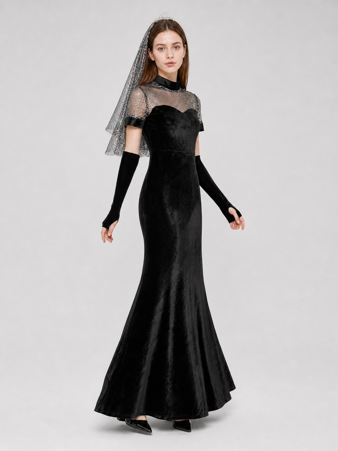 Mavis Cosplay Dress with Headpiece and Arm Cuffs