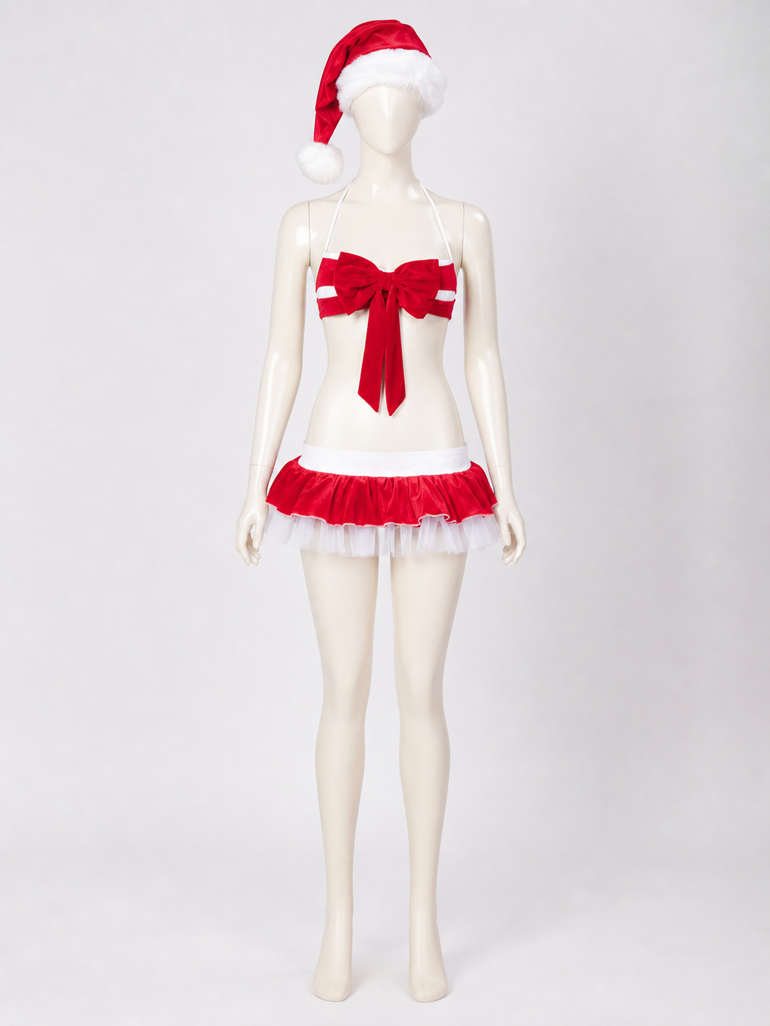 Christmas Costume: Cropped Top and Skirt