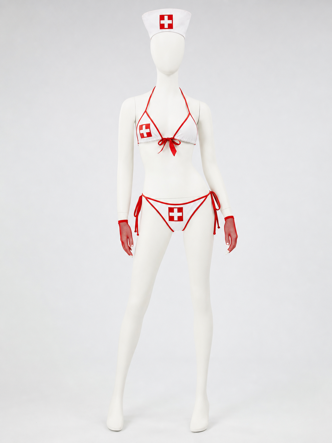 Two-Piece Bikini Swimsuit for Cosplay with a Cross