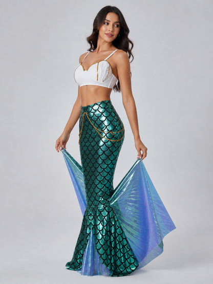 Mermaid Stage Costume with Top and Skirt Costumes detail 2