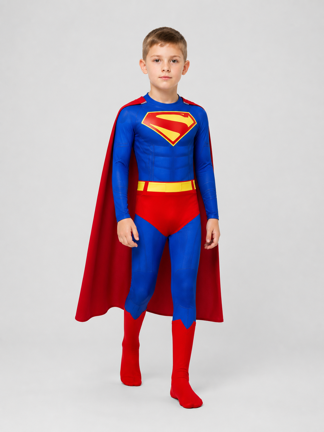 Superman Cosplay Costume, Jumpsuit with Cape Costume Capes detail 2