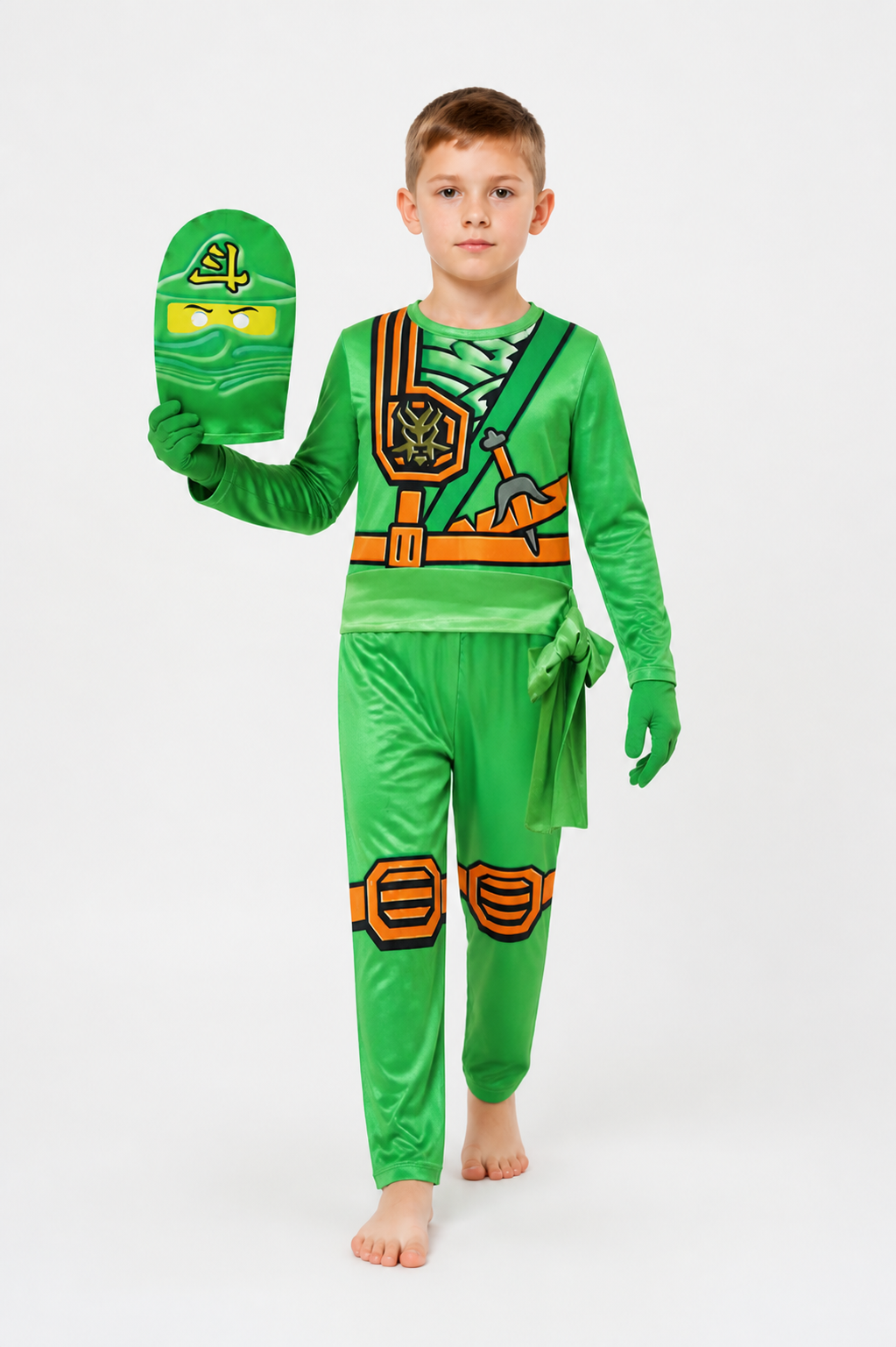 Ninja Costume Jumpsuit with Mask and Gloves Costume Masks detail 2