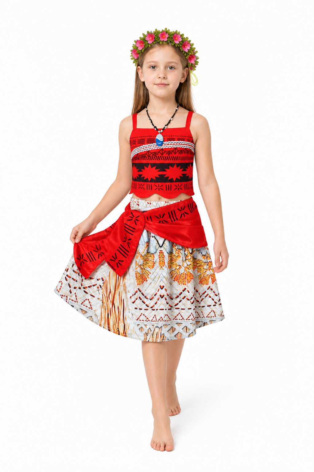 Children’s Moana Costume with Skirt and Accessories product detail 2