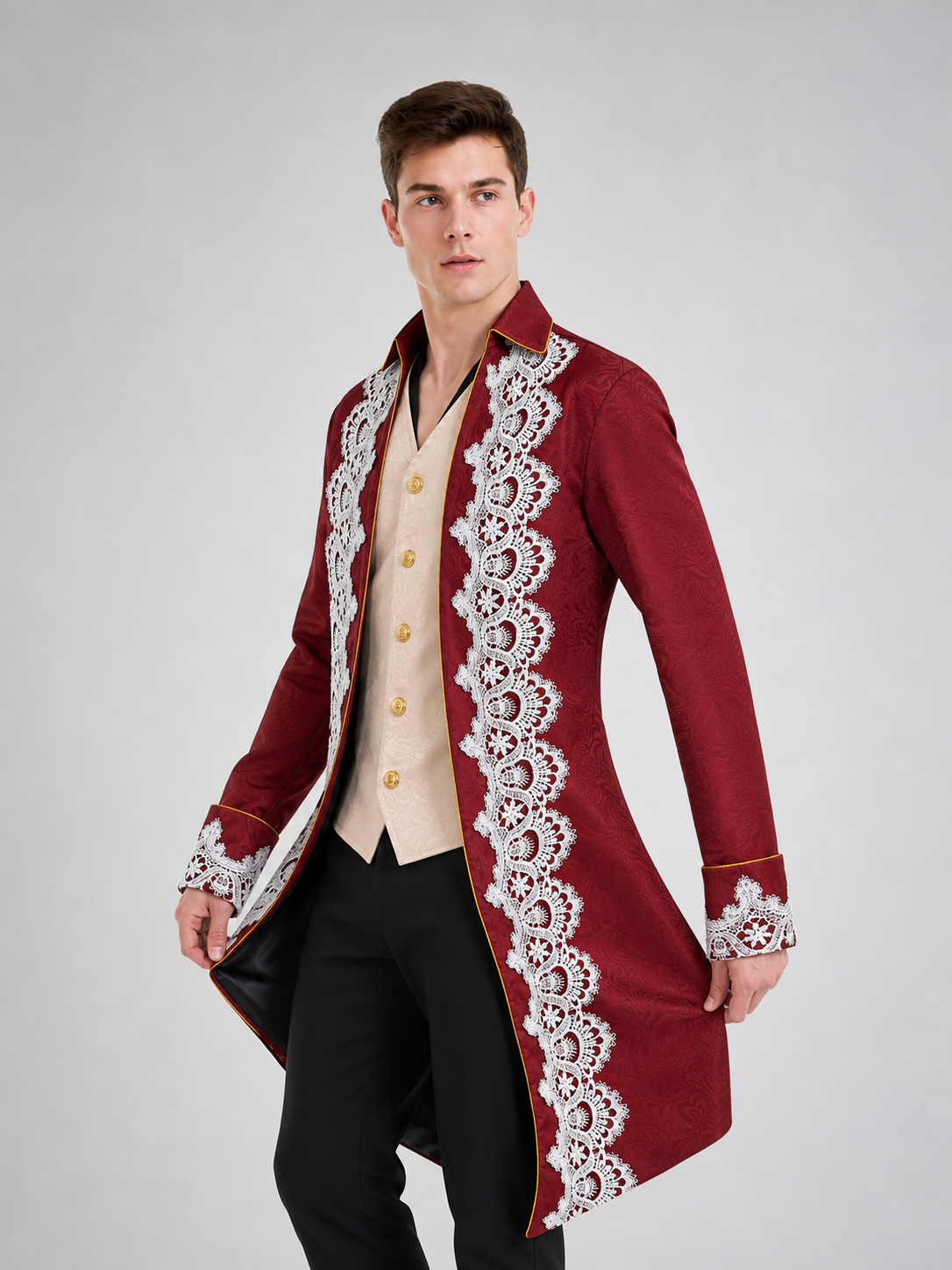 Long Gothic Victorian-Style Tailcoat