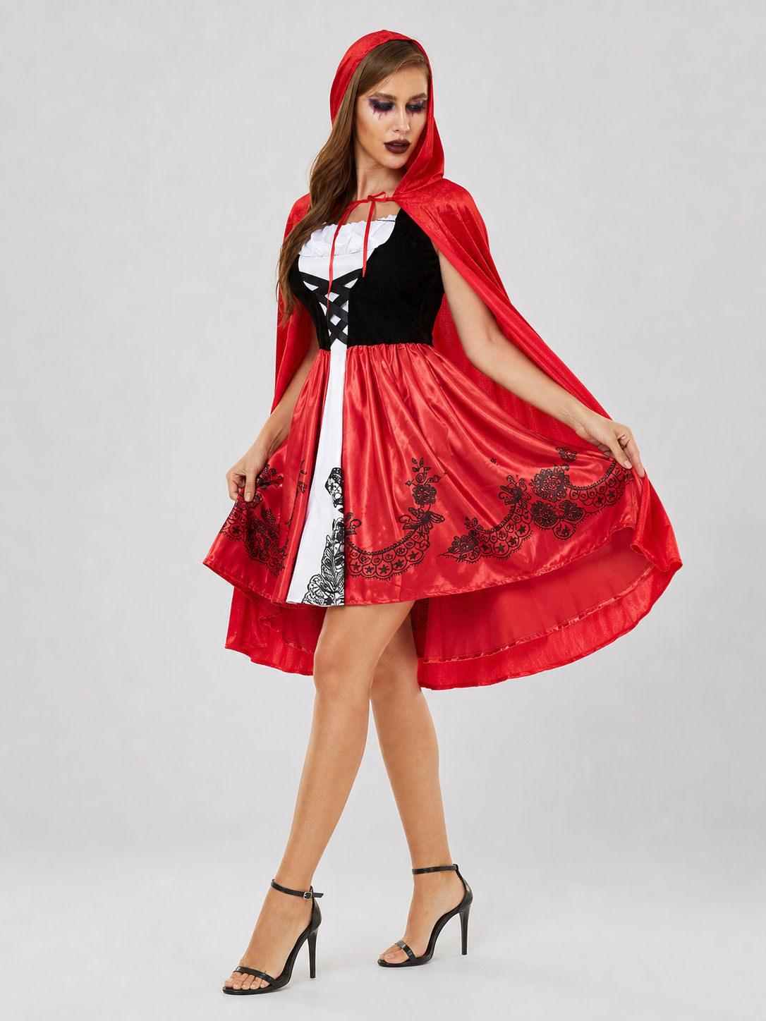 Little Red Riding Hood Costume: Hooded Dress and Cape Costume Dresses detail 2