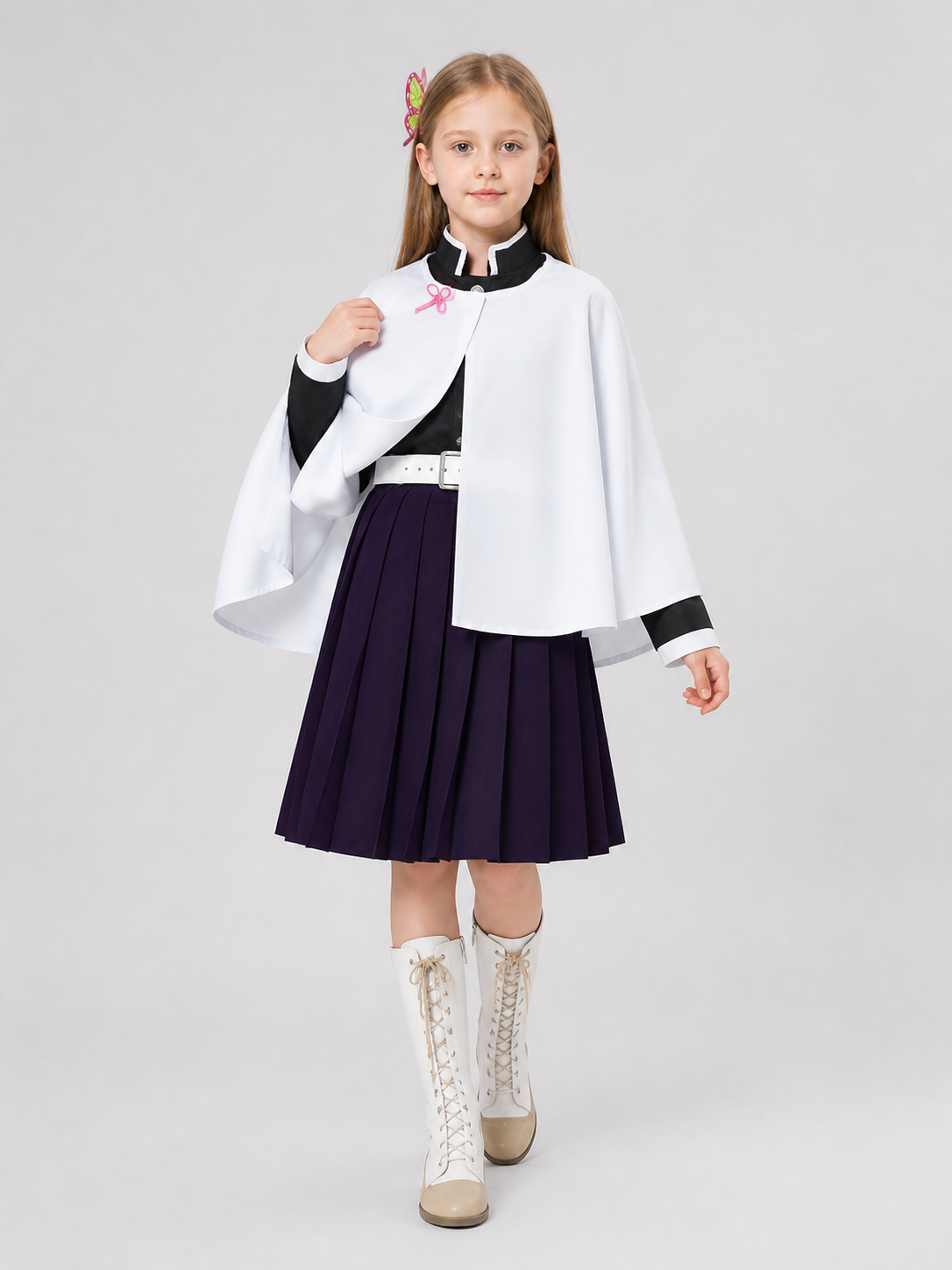 Shinobu Cosplay Costume with Cape and Accessories Costume Capes detail 2
