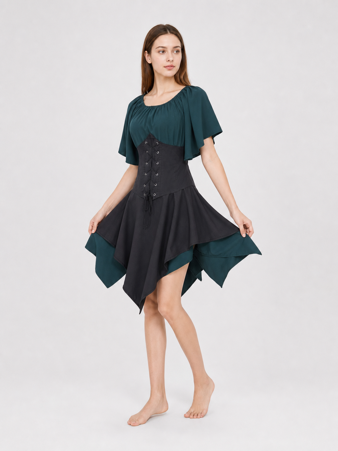 Gothic Medieval-Style Cosplay Dress