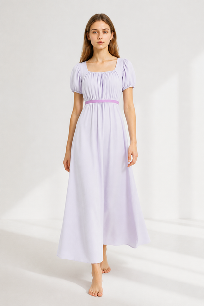 Vintage Dress with a High Waist and Puff Sleeves Costume Dresses detail 2