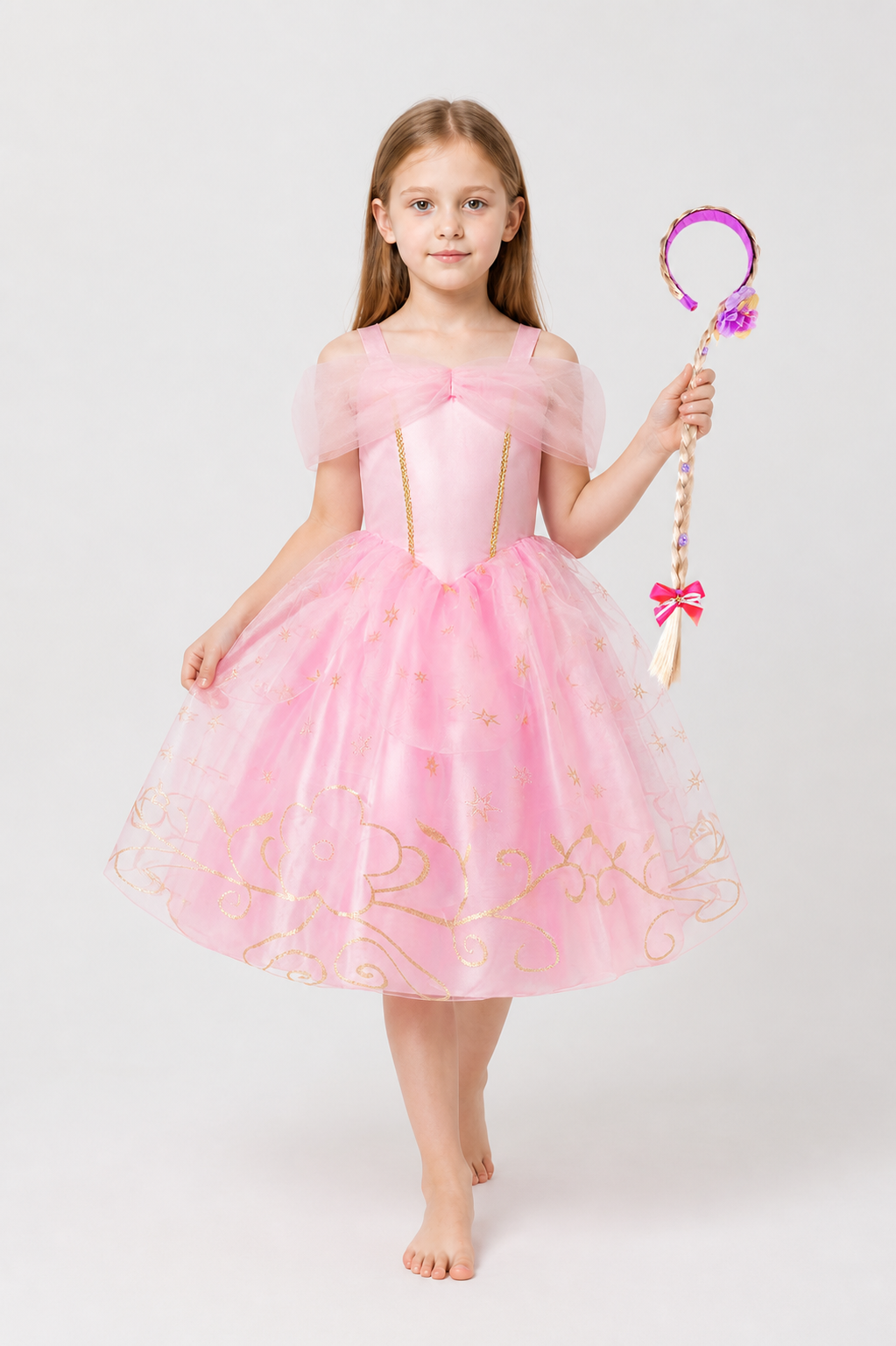 Children’s Halloween dress with bows and a braid product detail 2