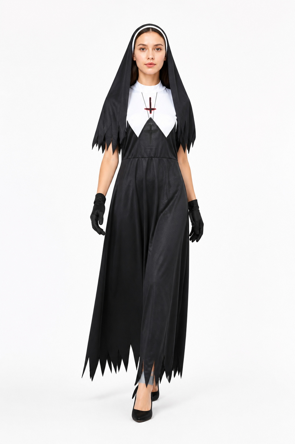 Ritual Hooded Robe with Cross and Gloves product detail 2