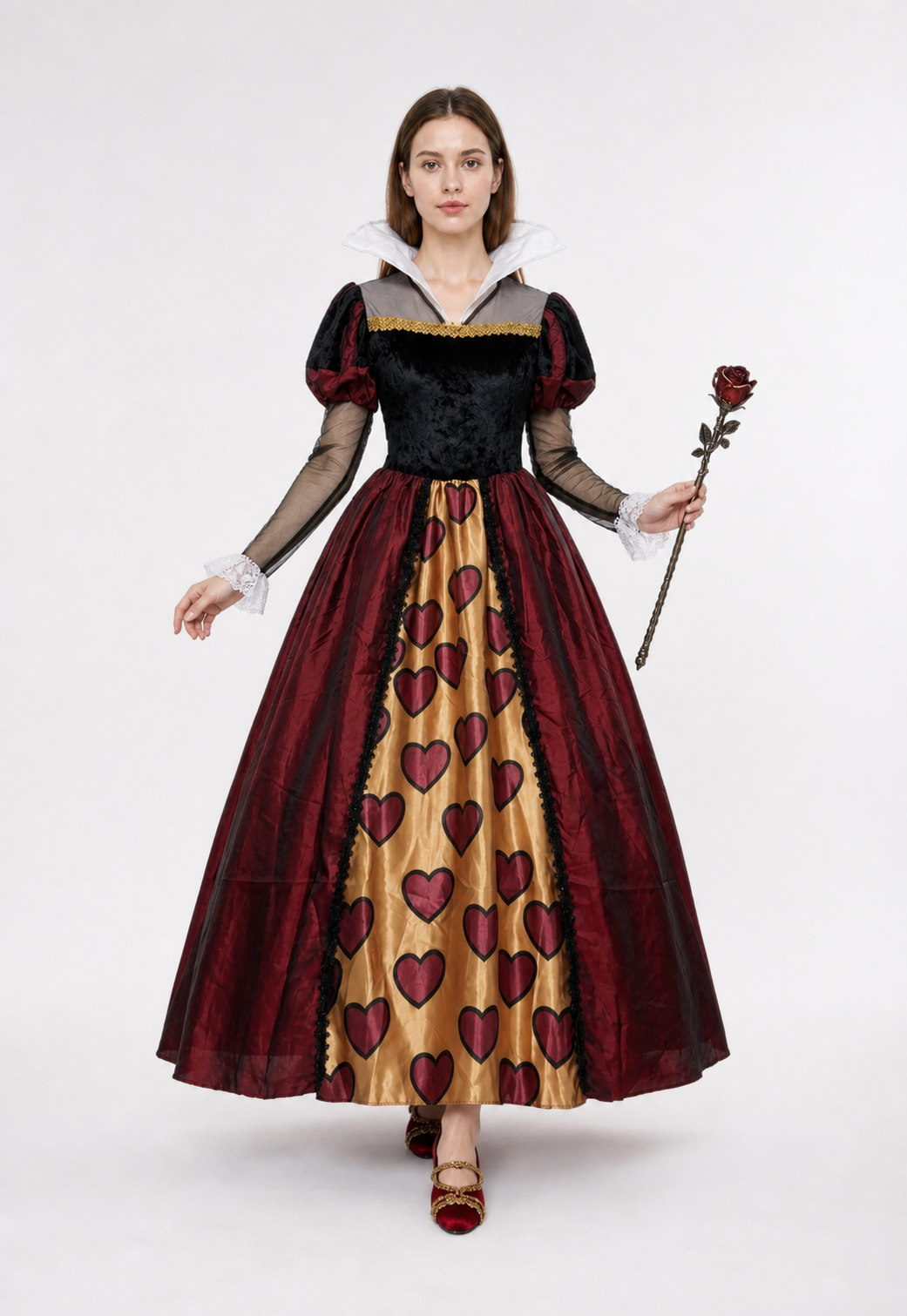 Stage Costume with Full Skirt, Sleeves, and Lace Costumes detail