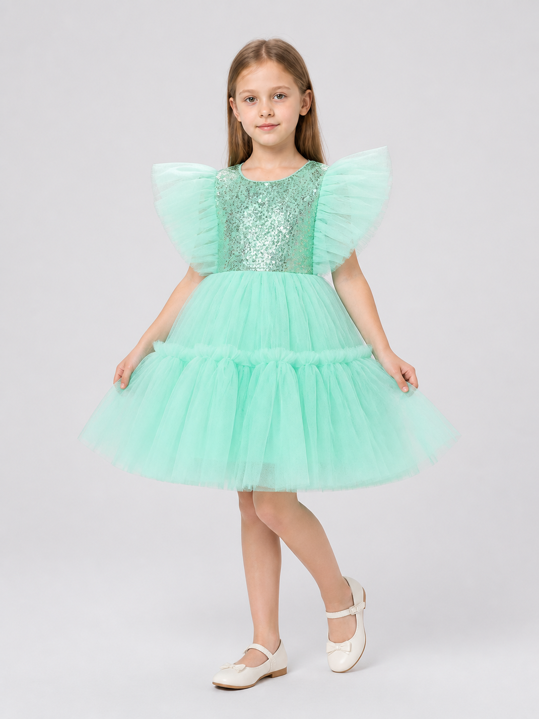 Children's Sequin Dress with a Full Tulle Skirt Costume Dresses detail 2