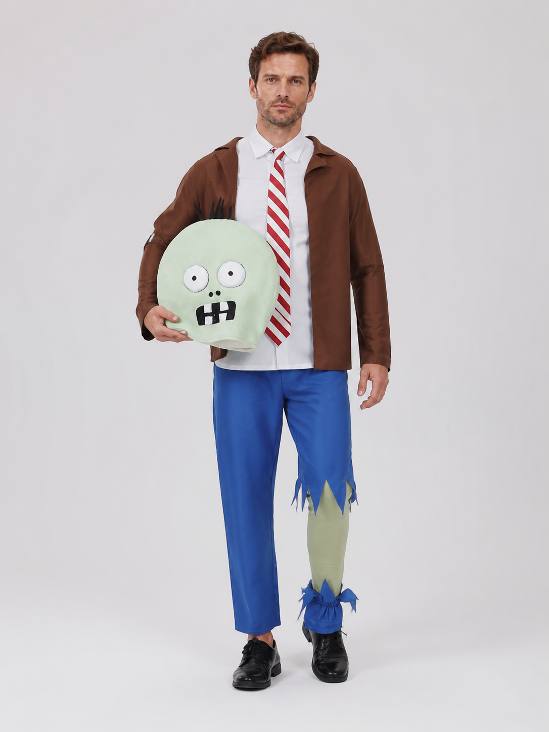 Plants vs. Zombies Zombie Costume with Headpiece Costume Headwear detail 2