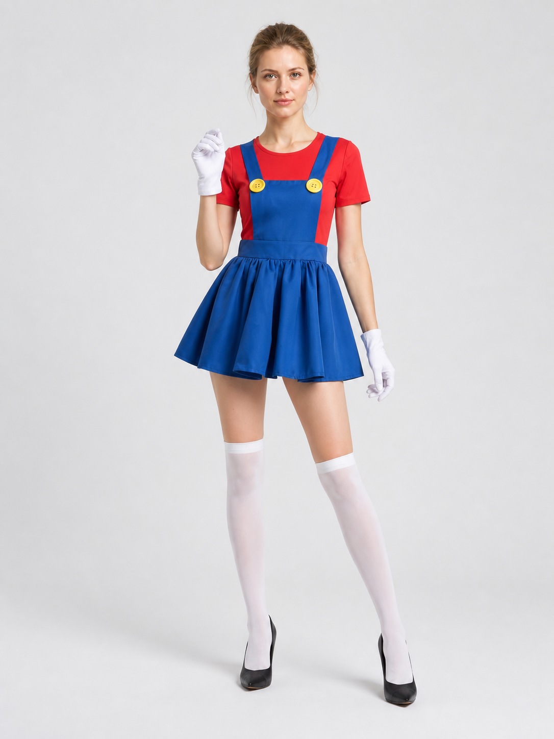 Mario Carnival Dress, Red and Blue Cosplay Costume Costume Dresses detail 2