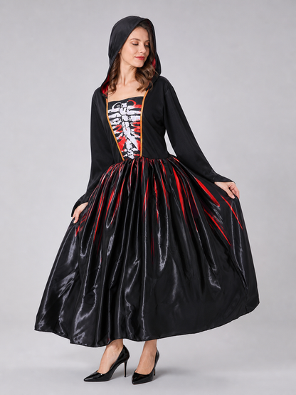 Cosplay Costume: Hooded Dress with Necklace
