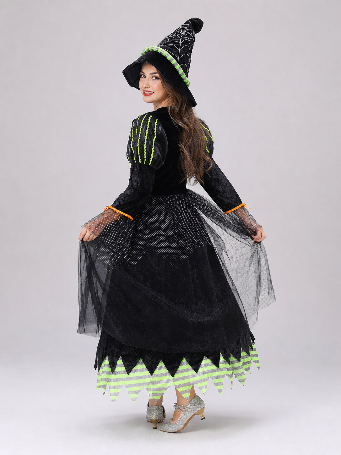 Witch Costume Dress with Hat for Cosplay