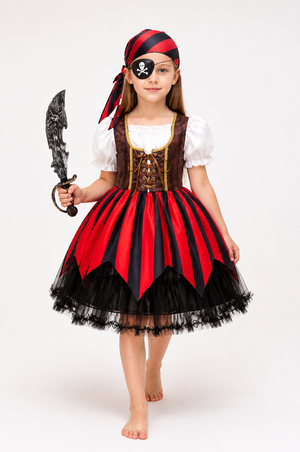 Pirate Costume with Dress and Accessories for Carnival Costume Dresses detail 2
