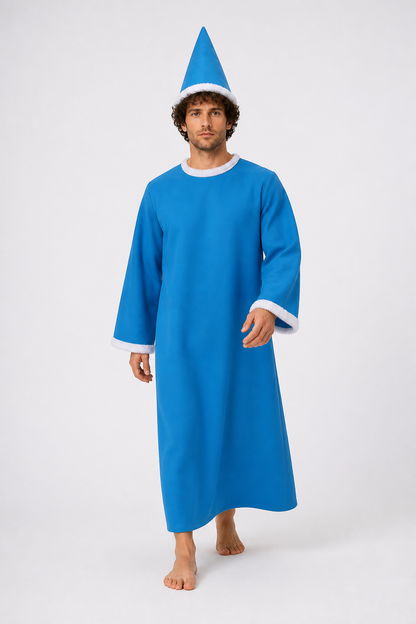 Cosplay Costume: Blue Robe and Pointed Hat Costume Headwear detail 2