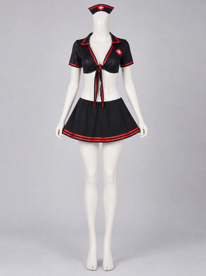 Cosplay Costume with Top and Skirt, Black and Red Costumes detail 2