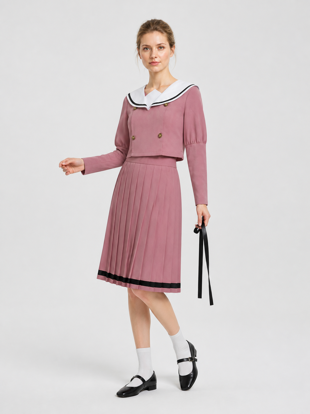 Waguri Kaoruko Cosplay Costume, School Uniform, Sailor Uniform Costumes detail 2