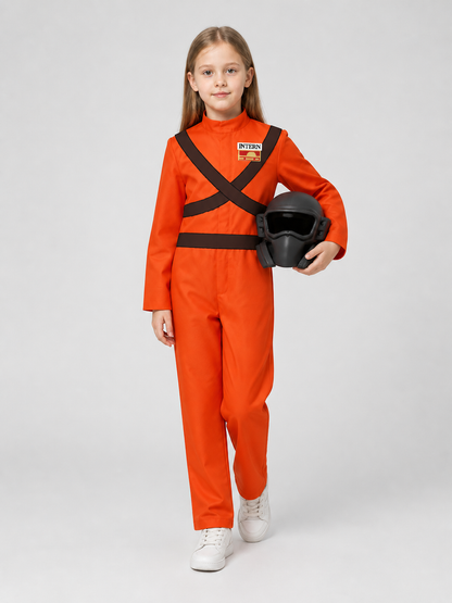Lethal Company Cosplay, Orange Jumpsuit and Mask Costume Masks detail 2
