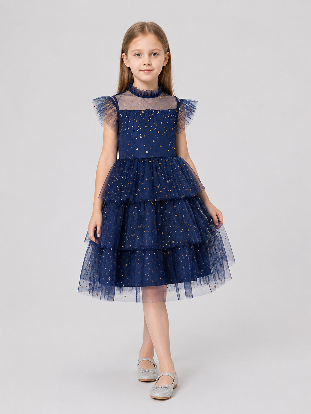 Children’s sequined princess dress with a full skirt