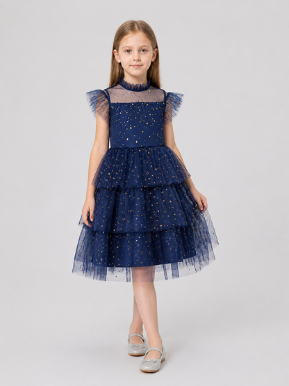 Children’s sequined princess dress with a full skirt
