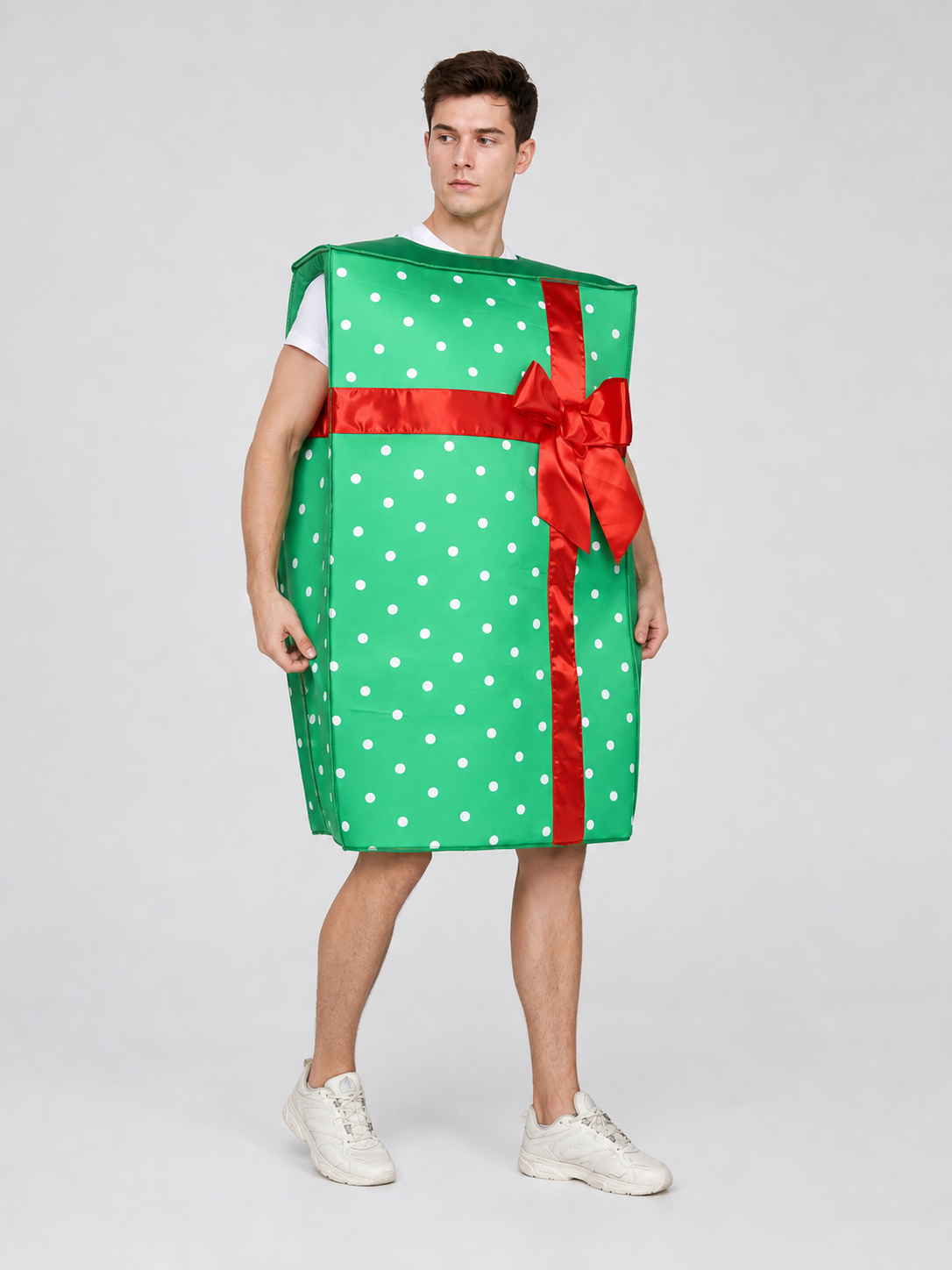 New Year’s Gift Box Costume with Red Bow
