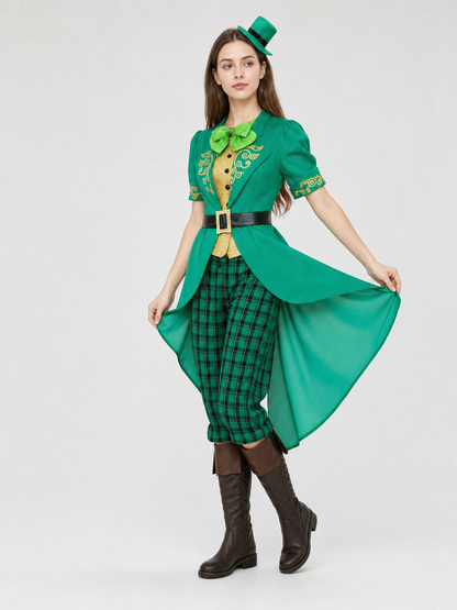 Leprechaun Costume with Top Hat and Bow Tie