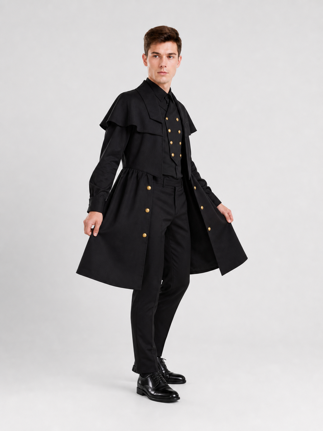 Black Plague Doctor Costume for Cosplay