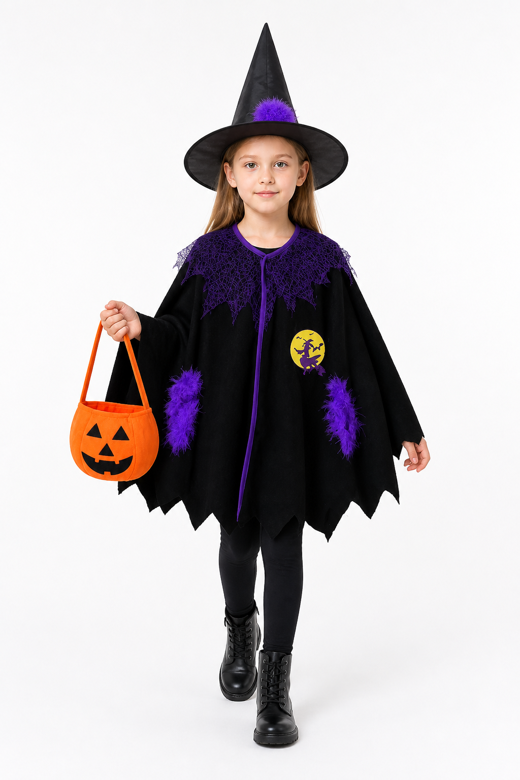 Masquerade Costume with Cape, Hat, and Bag Costume Capes detail 2