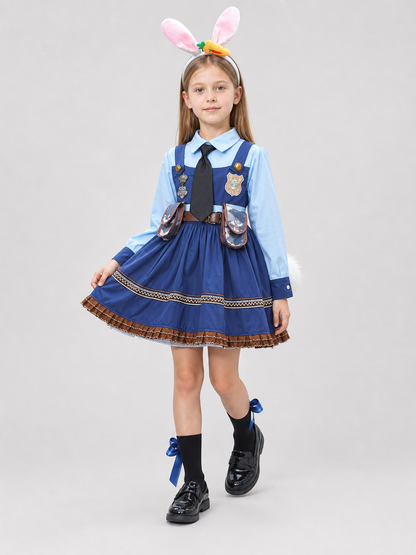 Children's Judy Hopps Zootopia Costume Skirt with Ears and Tail Costumes detail 2