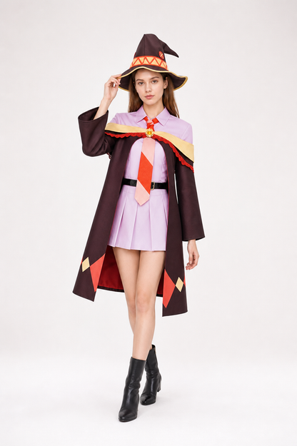 Cosplay Costume with Pointed Hat, 6 Pieces Costume Headwear detail 2
