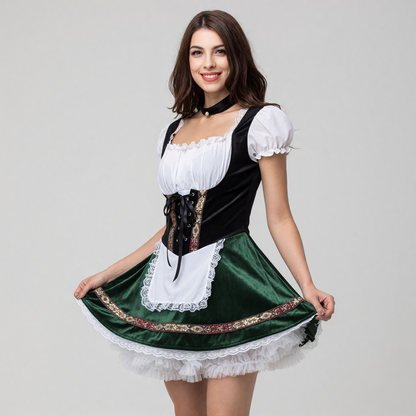 National costume dress with apron and corset