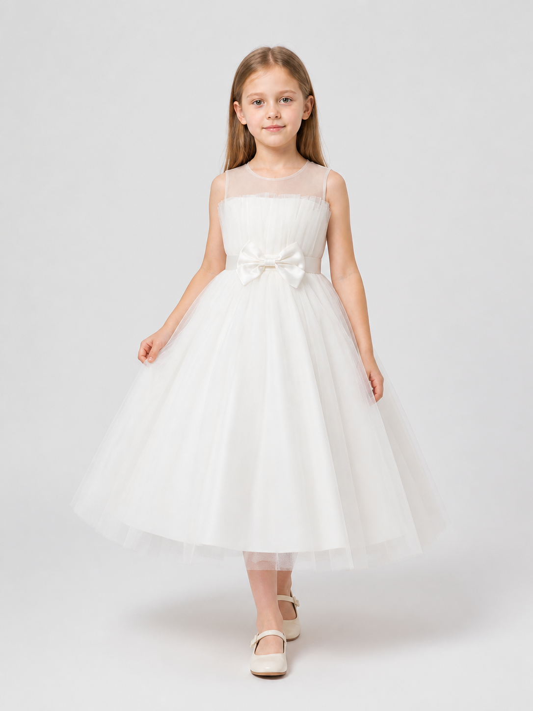 Girls' Princess Dress, Long and Full, with Bow Costume Dresses detail 2