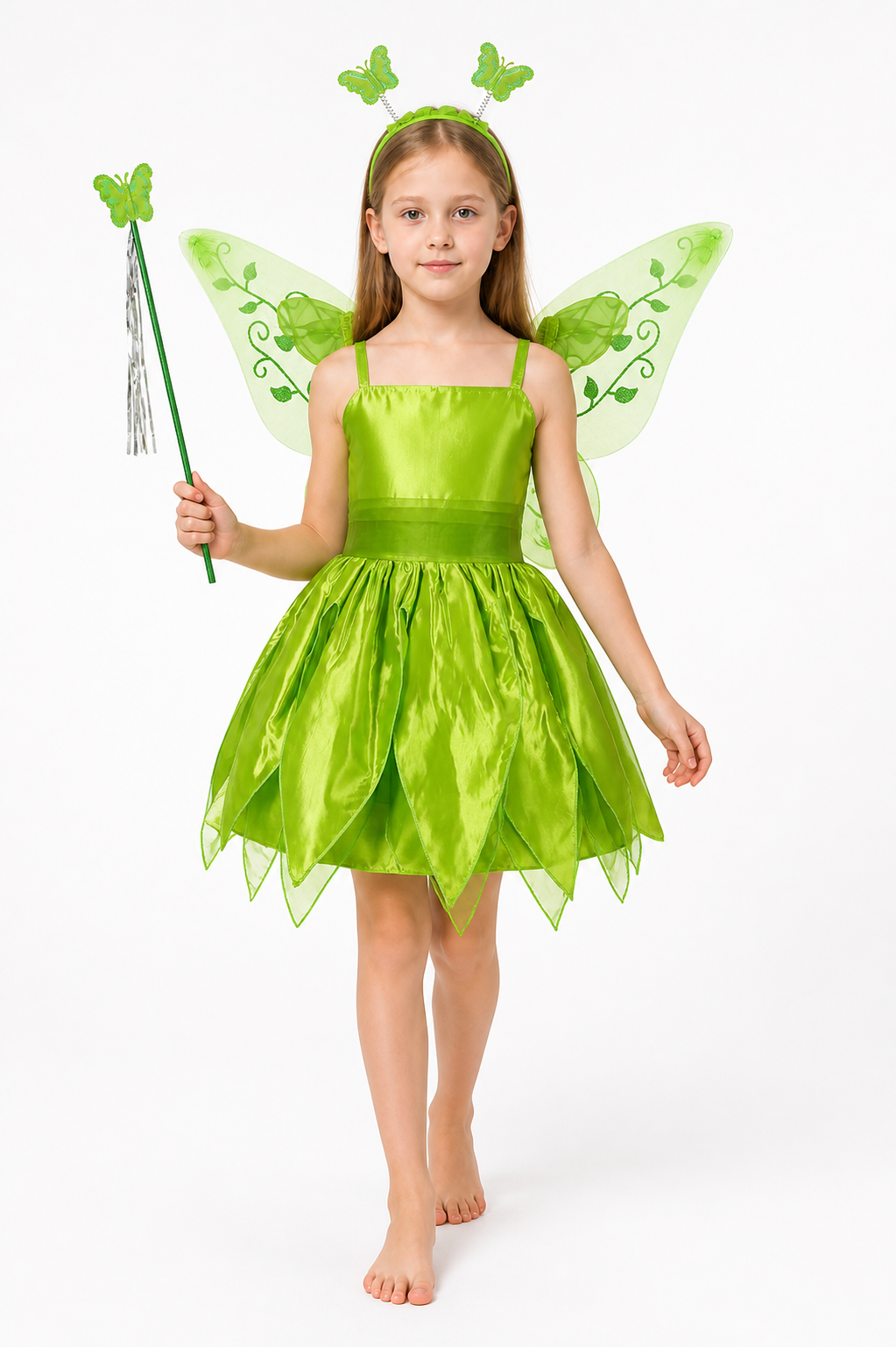 Children's Fairy Costume with Wings and Wand Costume Accessories detail 2