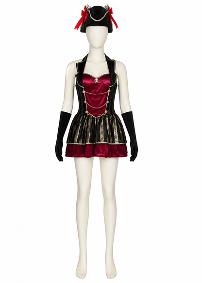 Pirate Costume with Skull and Gold Chains Costumes detail