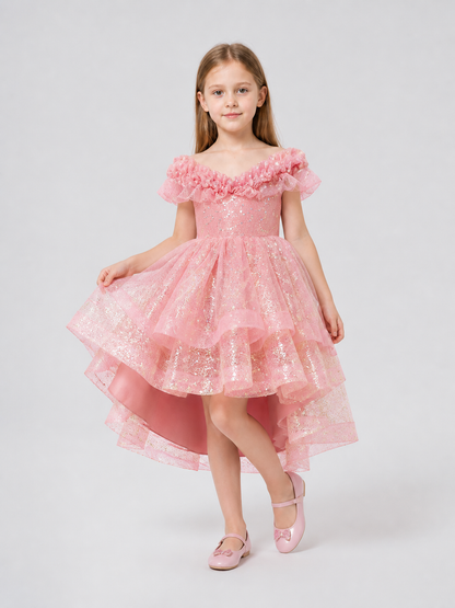 Sequin Princess Dress with Full Skirt and Ruffles Costume Dresses detail 2