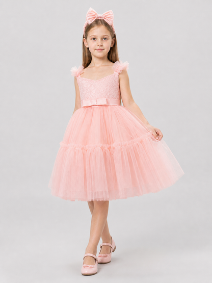 Children's Princess Dress with Full Skirt and Headband Costume Dresses detail 2