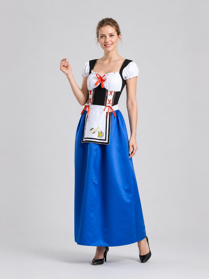 Bavarian Dress Costume with Apron and Beer Glass Print Costume Dresses detail 2