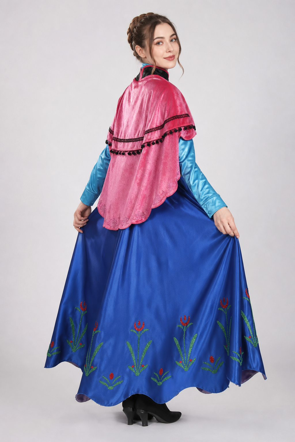 Anna Costume Dress with Cape for Cosplay Costume Dresses detail 2
