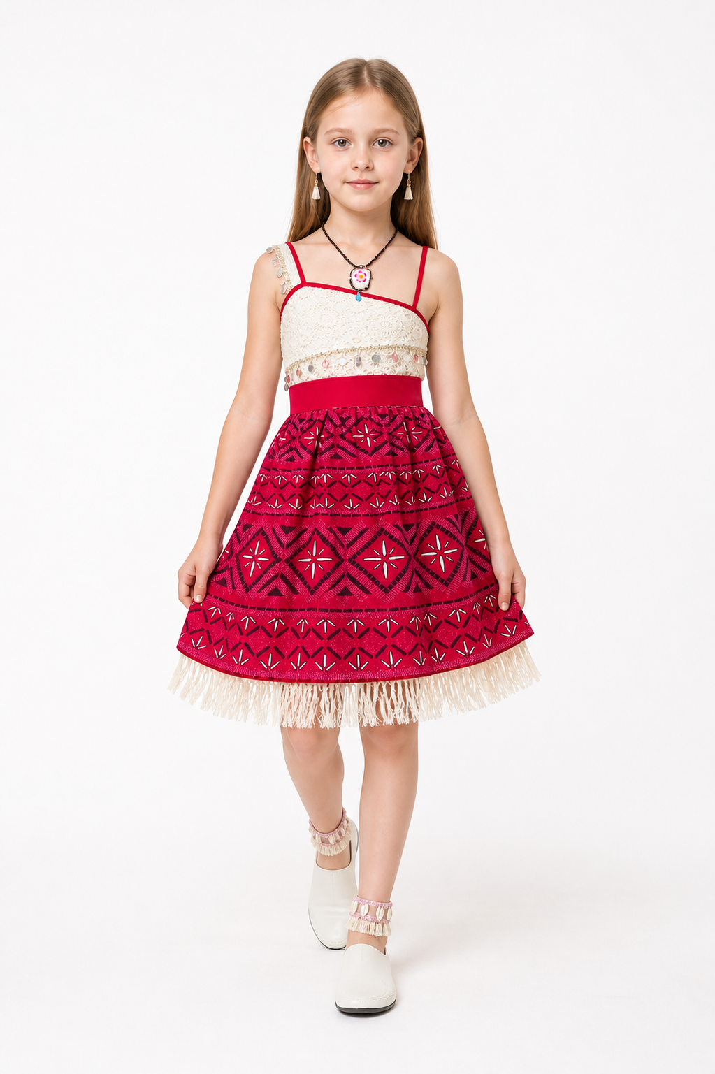Moana Carnival Costume Dress with Ethnic Pattern Costume Dresses detail 2