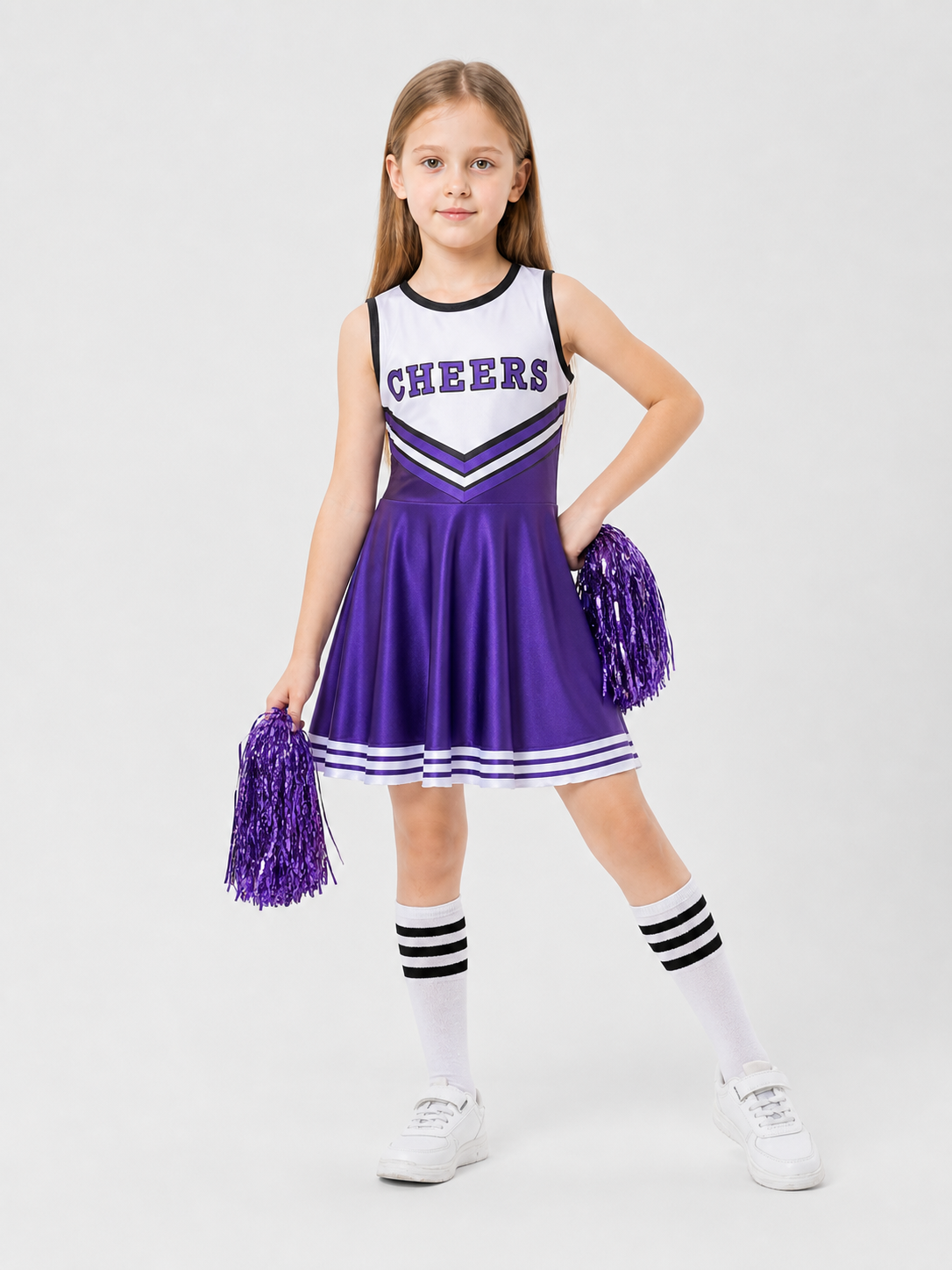 Sleeveless Striped Cheerleading Dress Costume Dresses detail 2