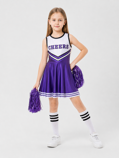 Sleeveless Striped Cheerleading Dress Costume Dresses detail 2