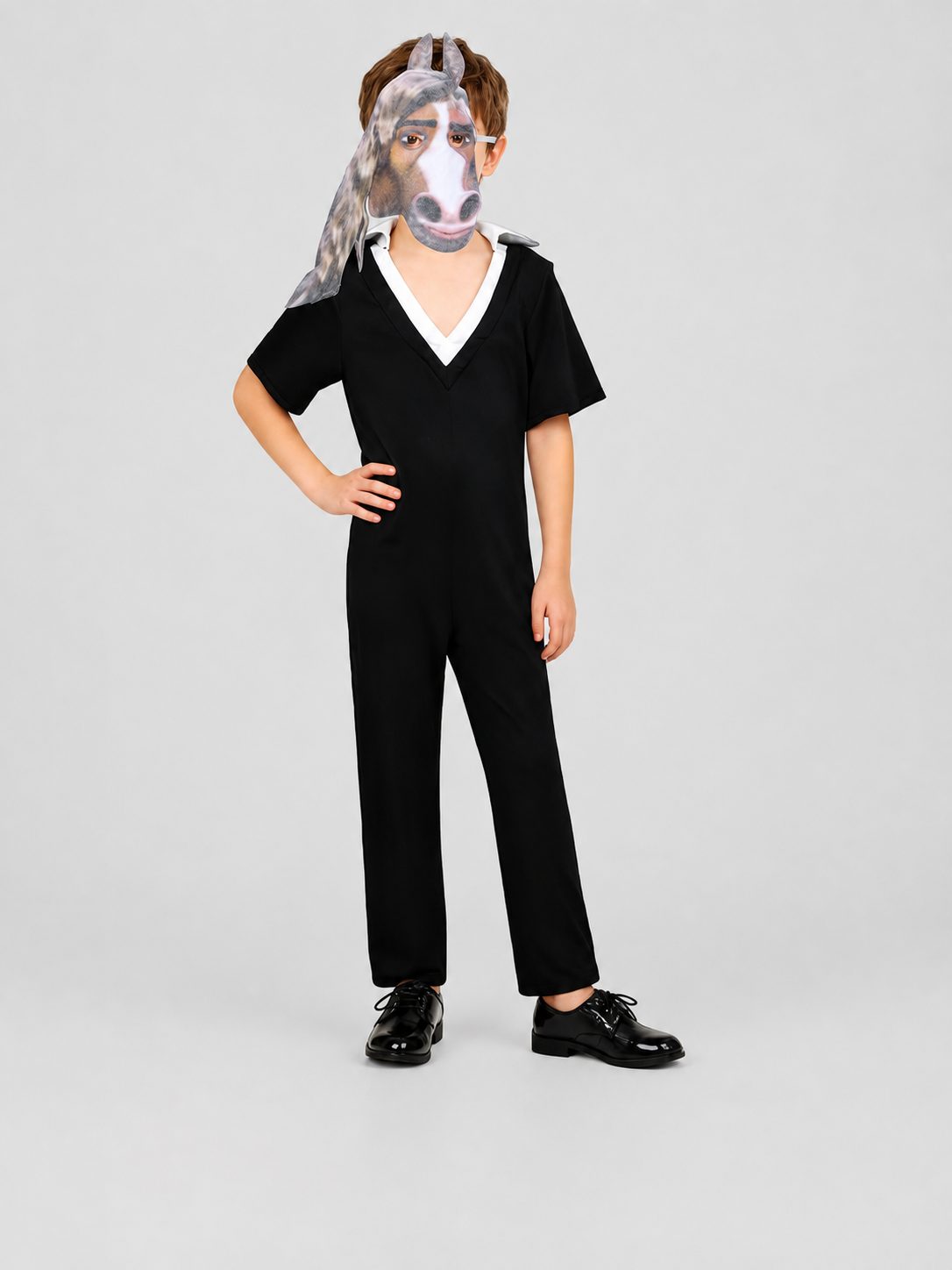 Horse Costume: Jumpsuit and Mask Costume Masks detail 2