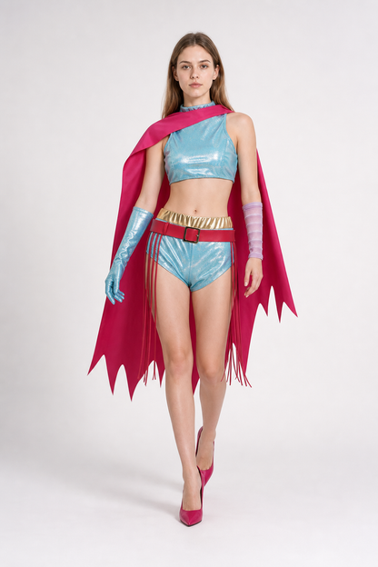 Cosplay Costume Top and Shorts with Accessories Costume Accessories detail 2