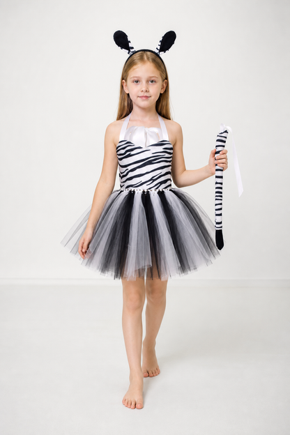 Children’s zebra costume with dress and accessories product detail 2
