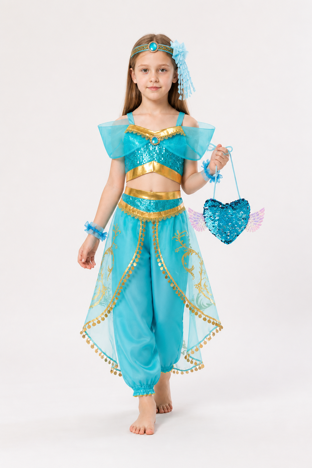 Children's Princess Jasmine Arabic-Style Costume with Harem Pants Costumes detail 2