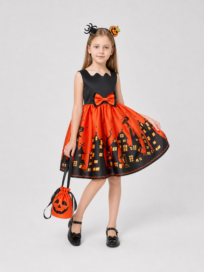 Children’s Halloween Dress, A-Line, with Bag and Headband product detail 2
